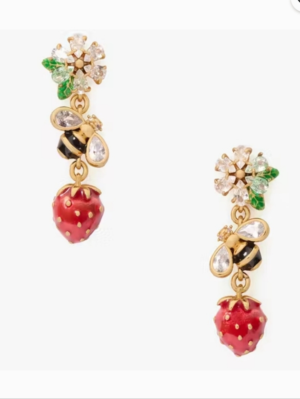 Kate Spade Strawberry Fields Statement Earrings
